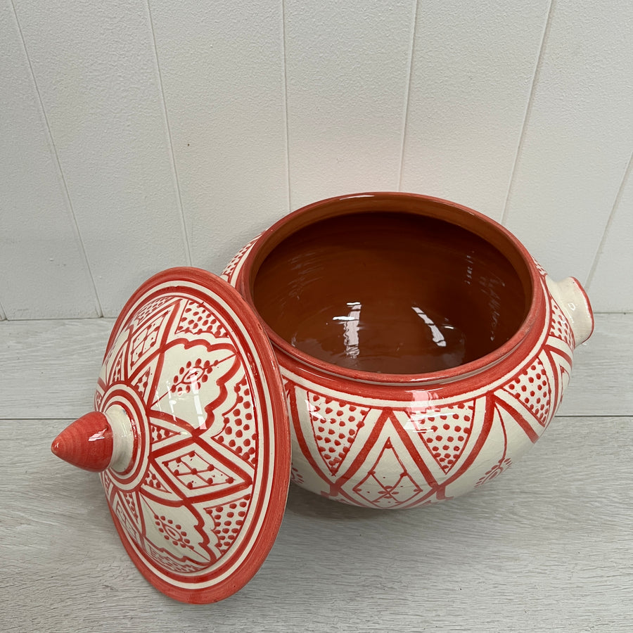 Moroccan Decorative Serving Pot - Red