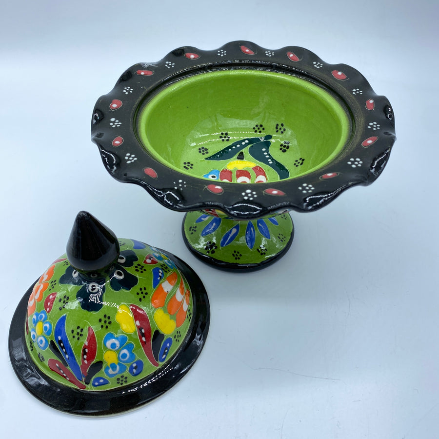 Ceramic Sugar Bowl - Small, Light Green