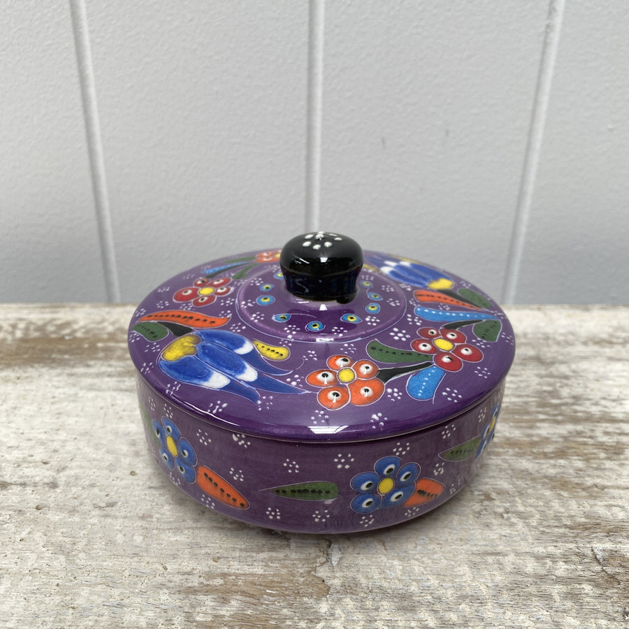 Kabartma Sugar Bowl - Purple