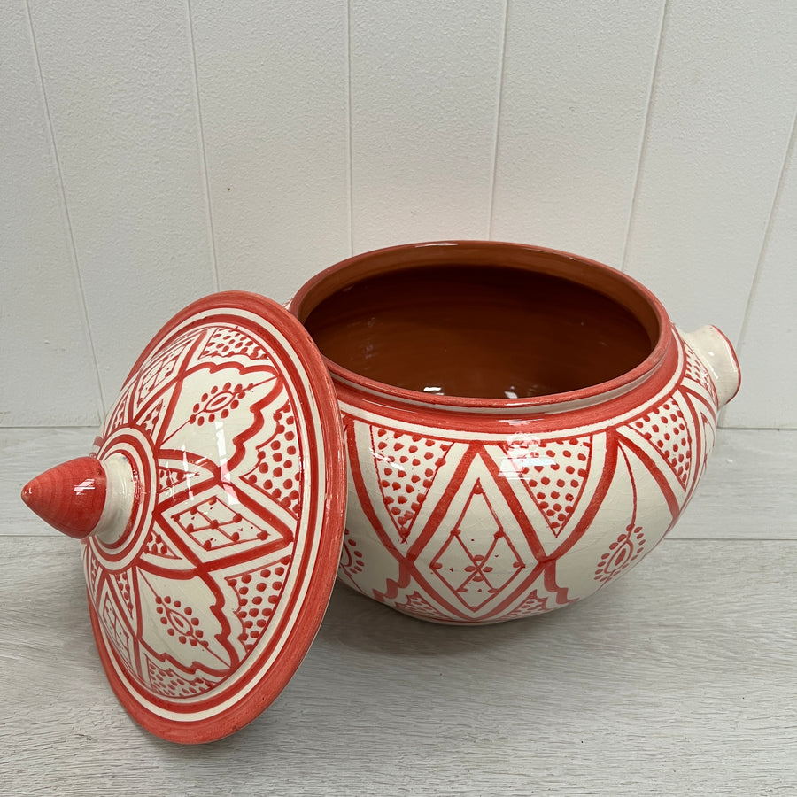 Moroccan Decorative Serving Pot - Red
