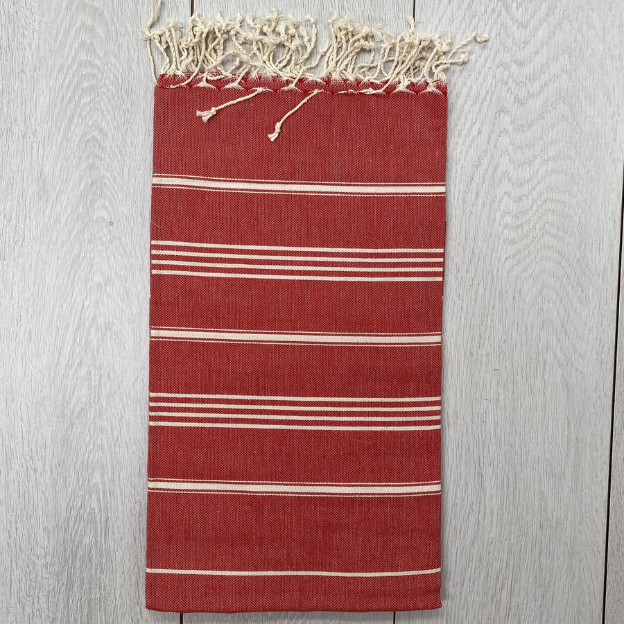Turkish Towel Sultan Stripe, Red