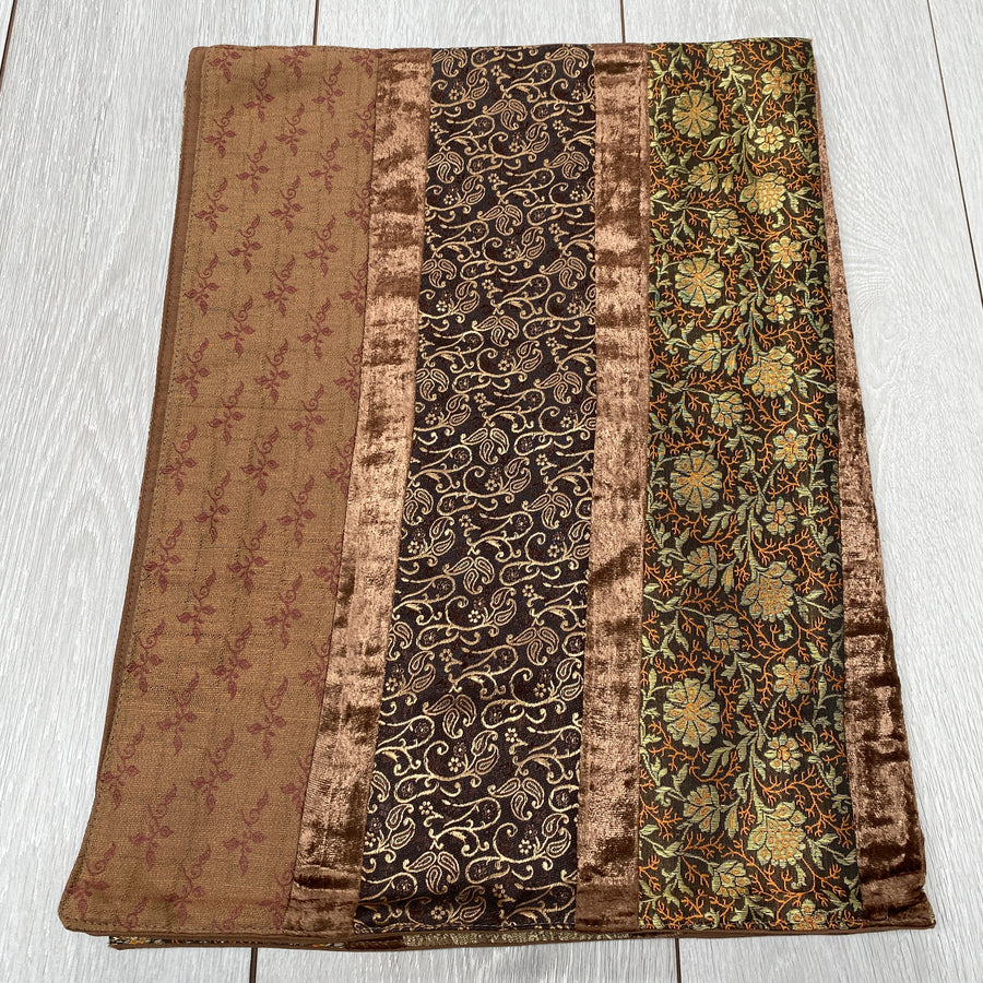 Indian Table Runner - Brown & Gold