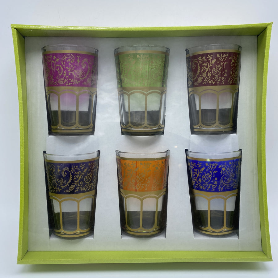 Moroccan Tea Glasses - Couva Gold, Set of 6