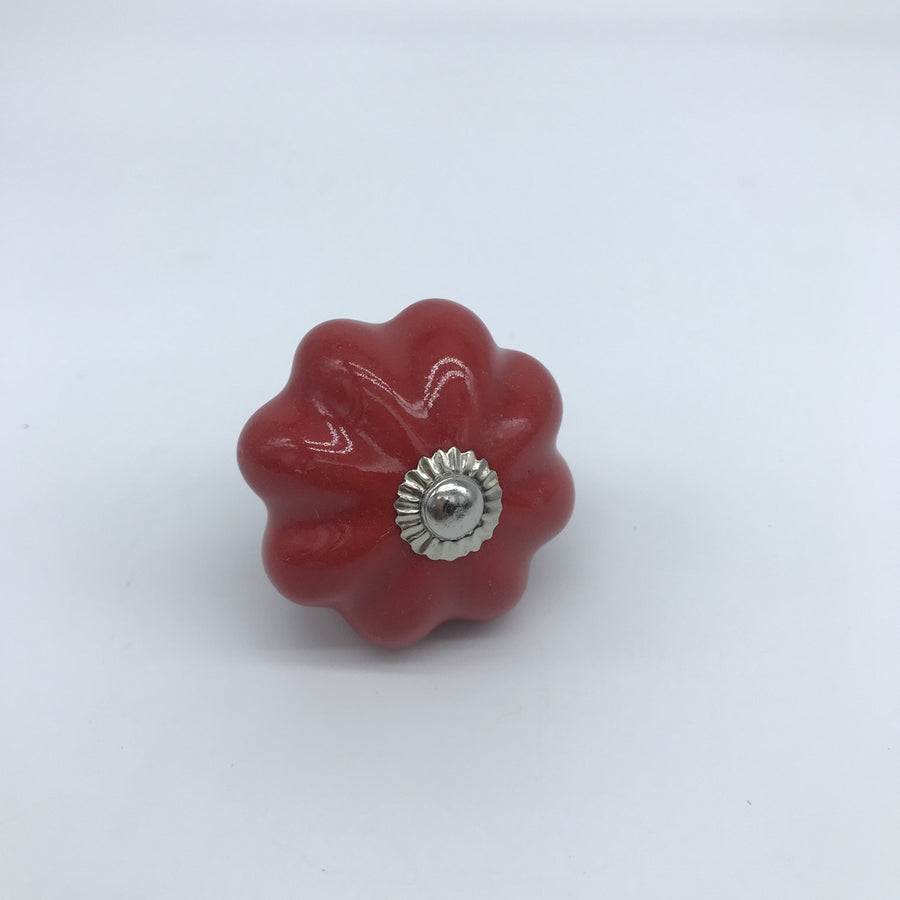 Red Flower Doorknob