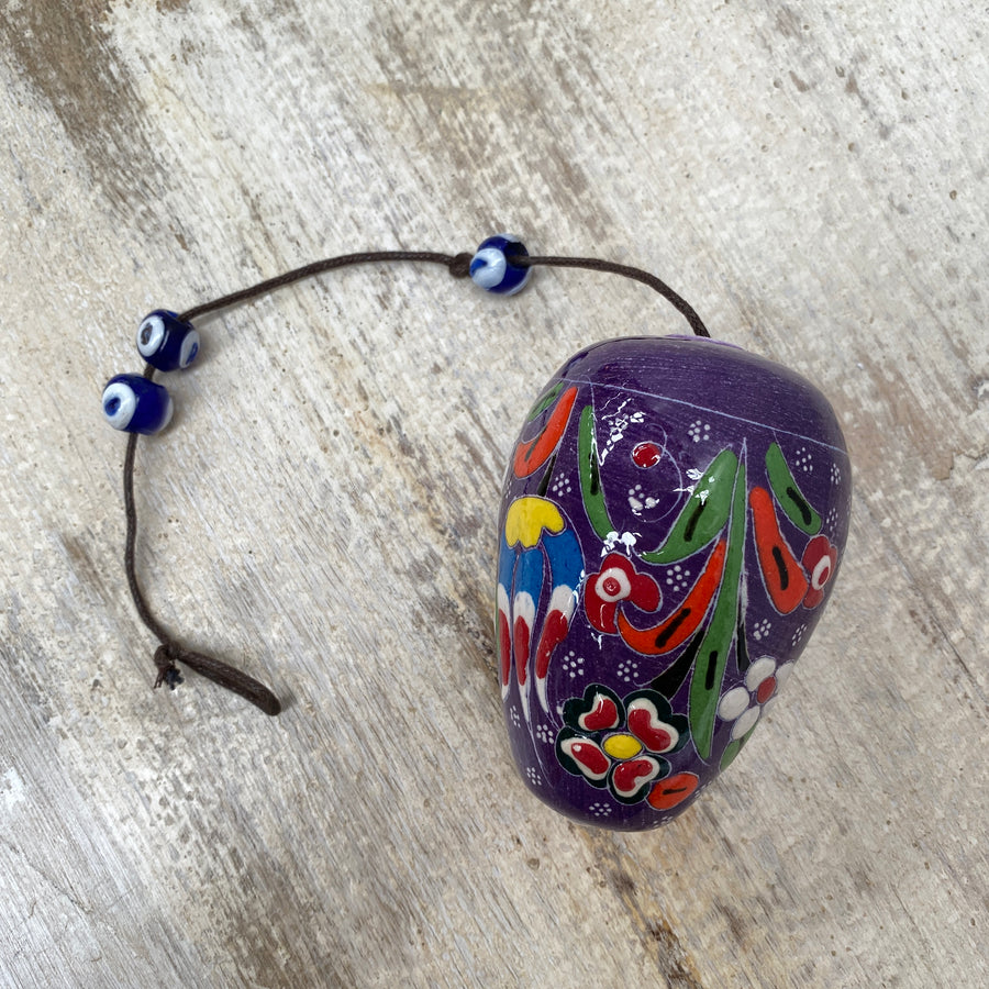 Turkish Hanging Egg - Purple Kabartma