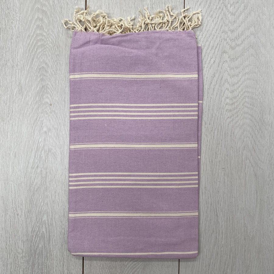 Turkish Towel Sultan Stripe, Lilac