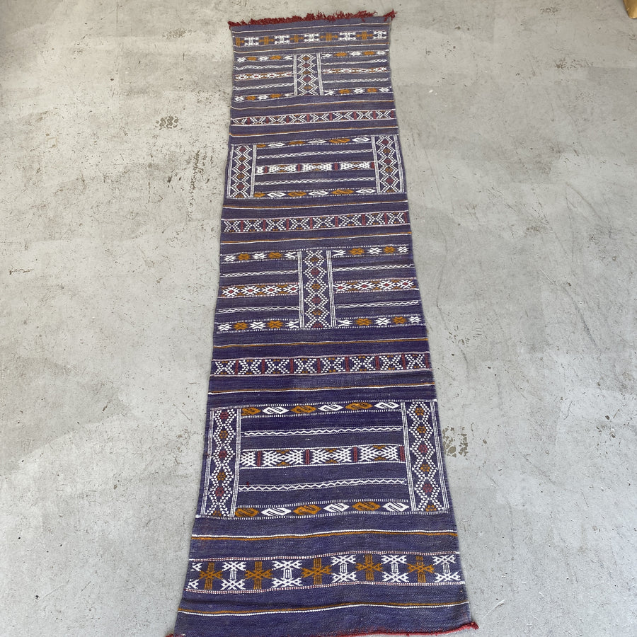 Moroccan Hall Runner - Berber Kilim, Purple