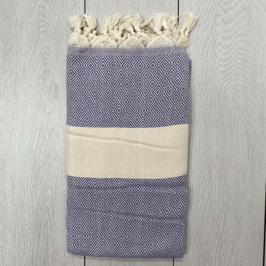 Turkish Towel Diamond Weave, Purple