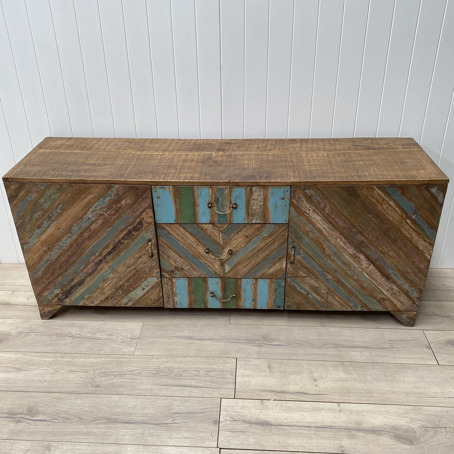 Recycled Wood Low Sideboard