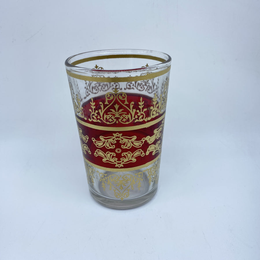 Moroccan Tea Glasses - Tunis Red, Medium