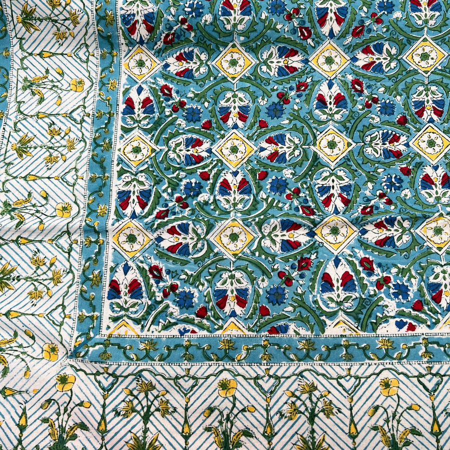 Block Printed Tablecloth - 225 x 270cm, 19