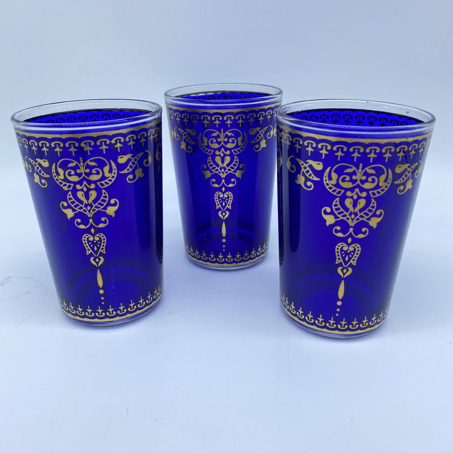 Moroccan Tea Glasses - Marjana Blue