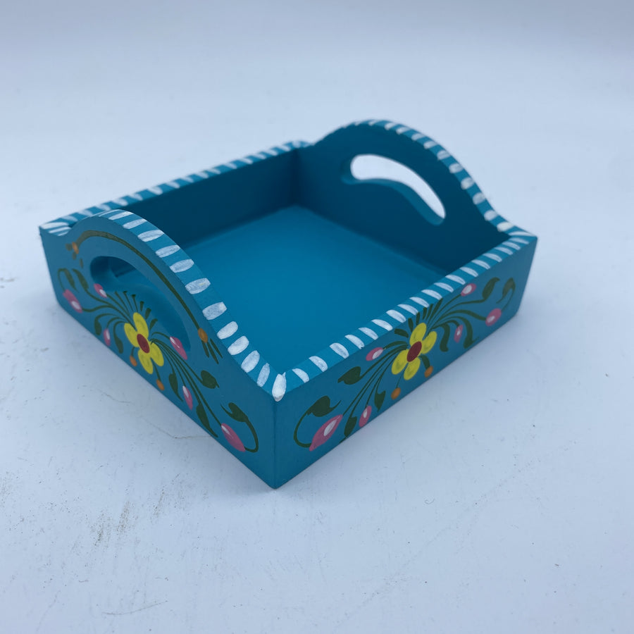Wooden Tray - Turquoise