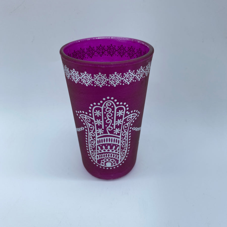 Moroccan Tea Glasses - Hamsa, Small