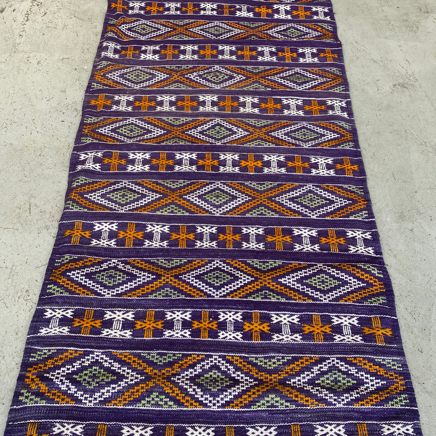 Moroccan Hall Runner - Berber Kilim, Purple 2