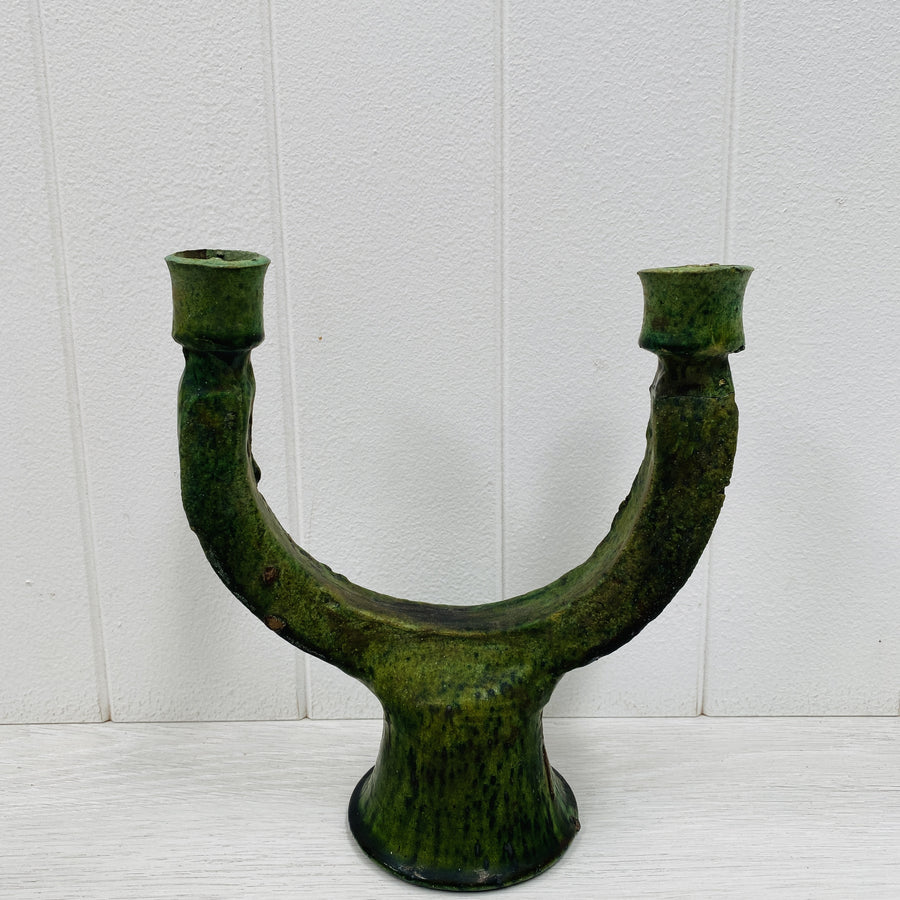 Tamegroute Candle Holder - Double, Green 4
