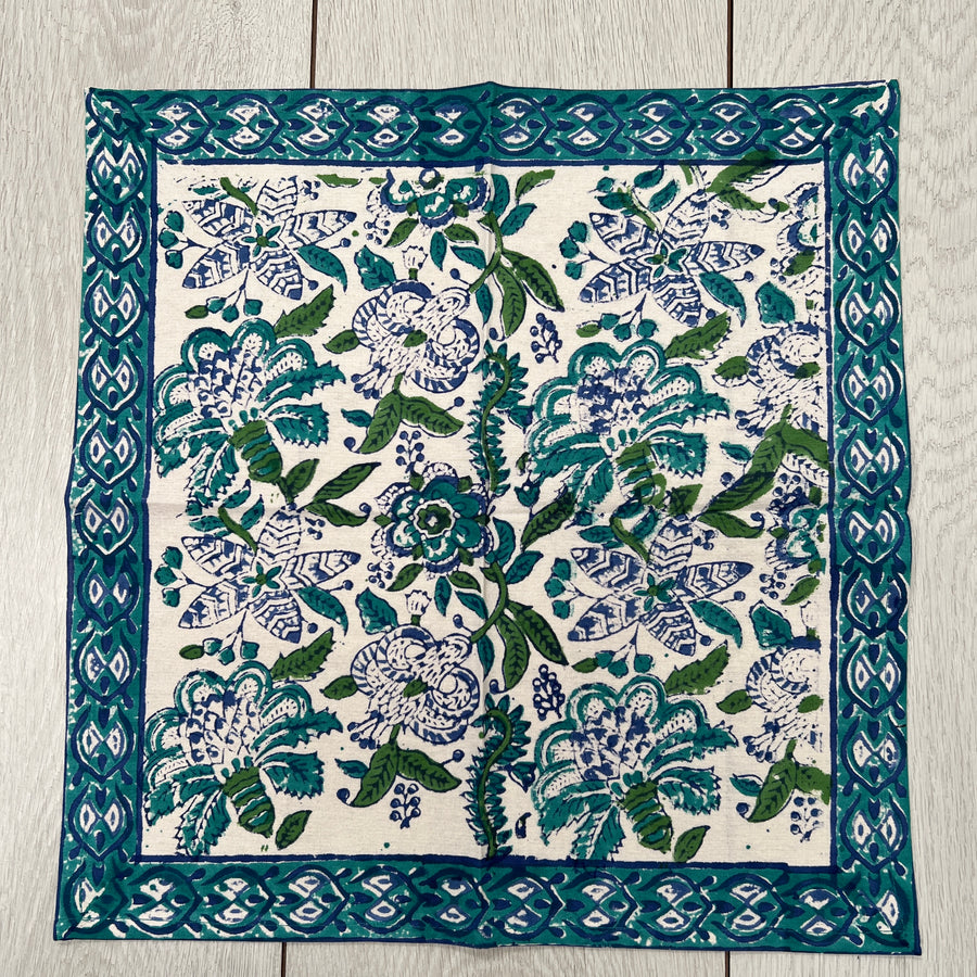 Napkin - Large, Turquoise and Green