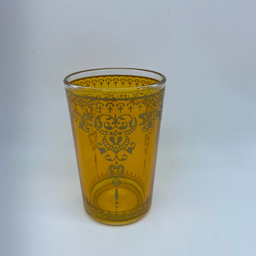 Moroccan Tea Glasses - Marjana Gold, Medium