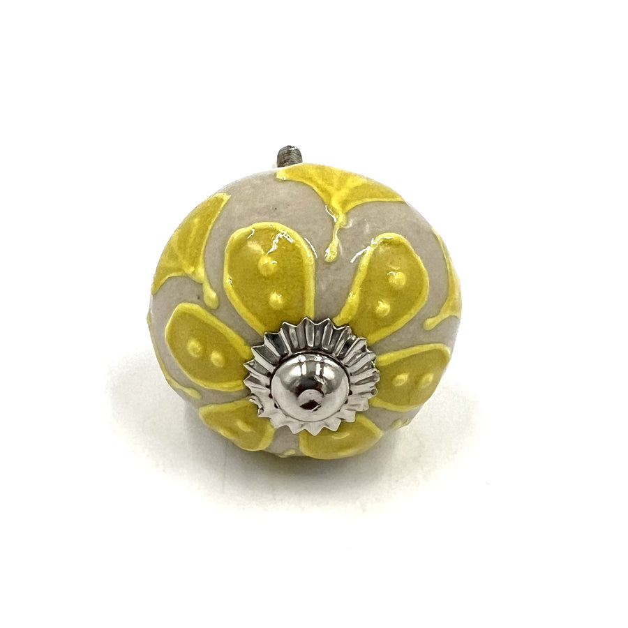 Yellow Flower Door Knob