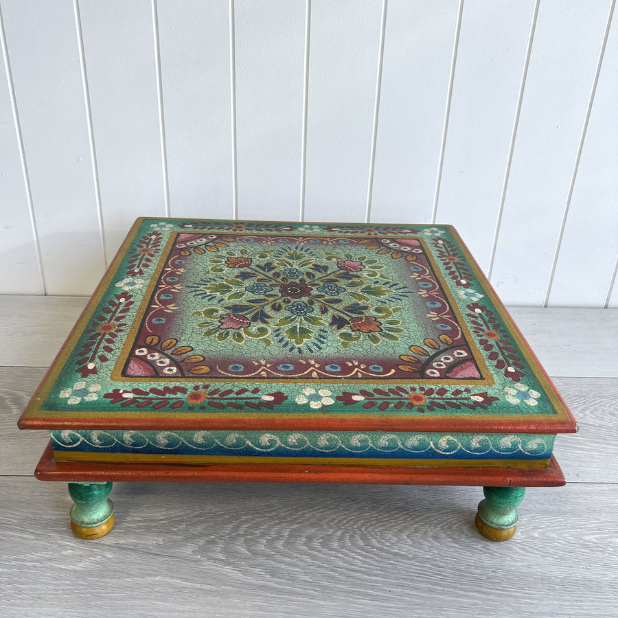 Bajot Table Large - Light Green and Orange