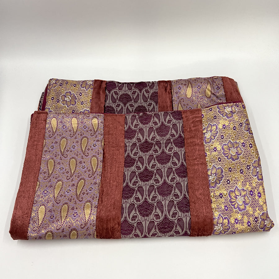 Indian Brocade Table Runner - Purple and Pink