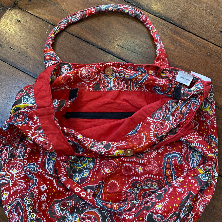 Cotton Bag - Red Flower