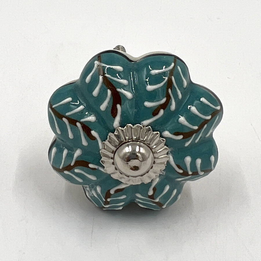 Sea Green Petal Indian Door Knob