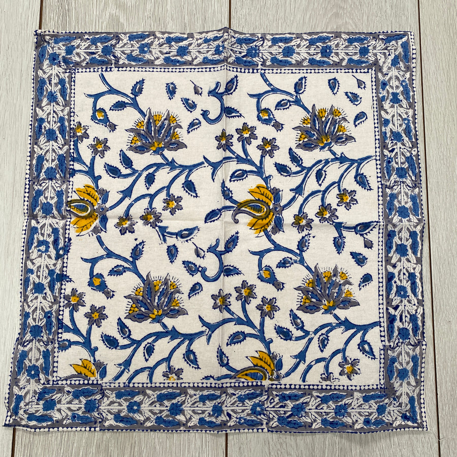 Napkin - Large, Blue and Yellow