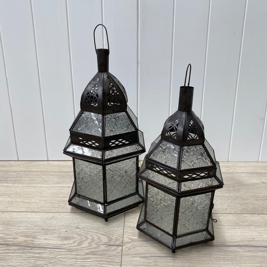 Moroccan Lantern - Small, clear