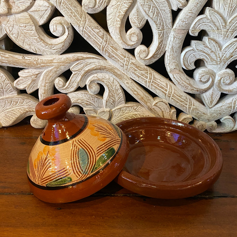 Moroccan Cooking Tajine - 21cm, Round Painted