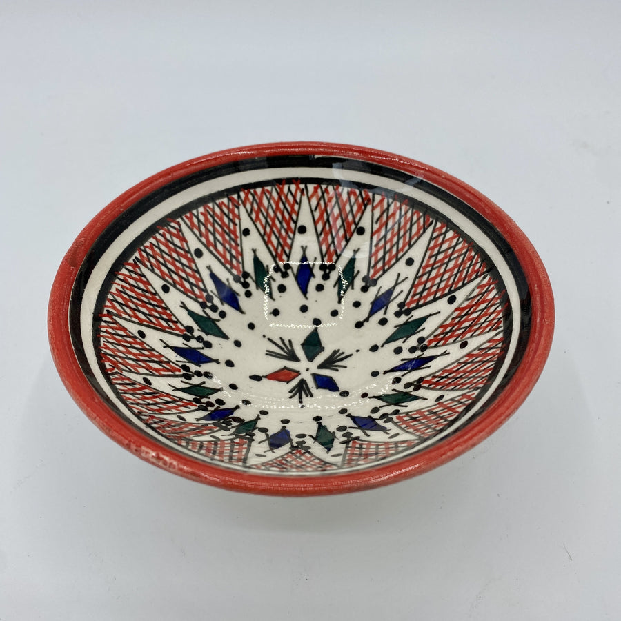 Moroccan Safi Bowl 13cm - Red 4
