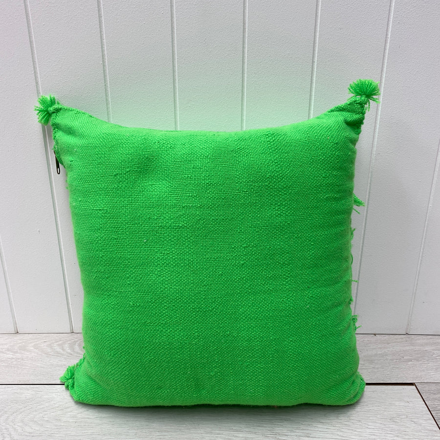 Moroccan Handmade Berber Cushion - Green