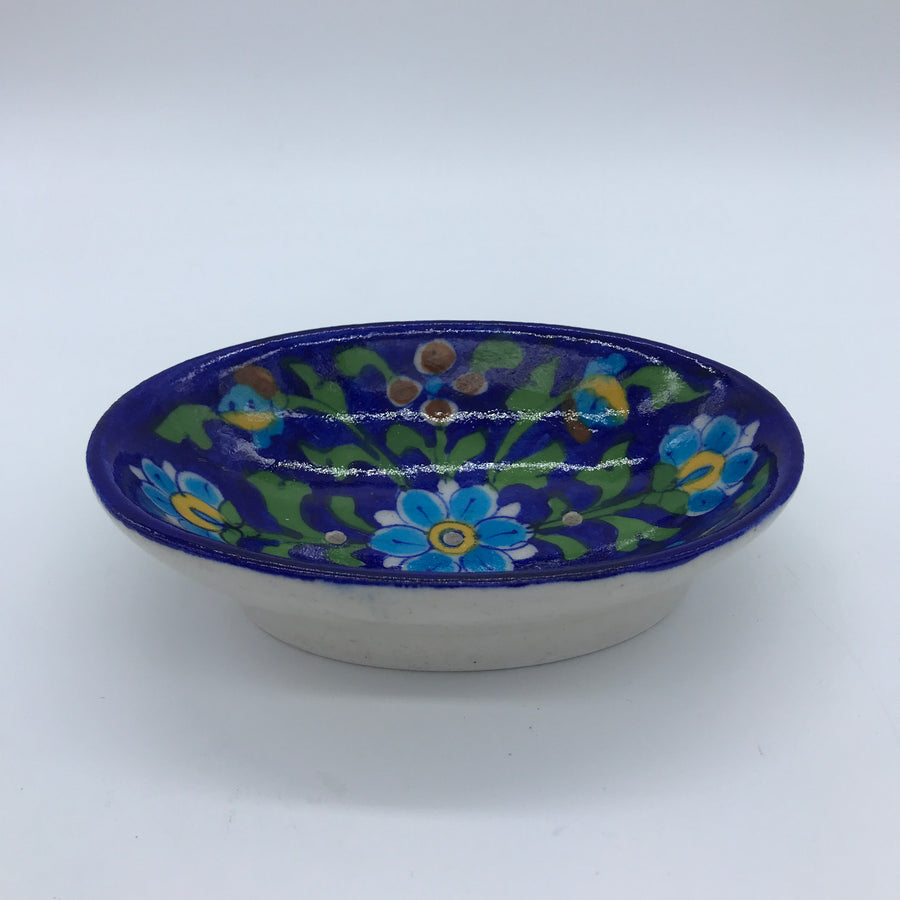 Soap Dish Small - Blue Flower
