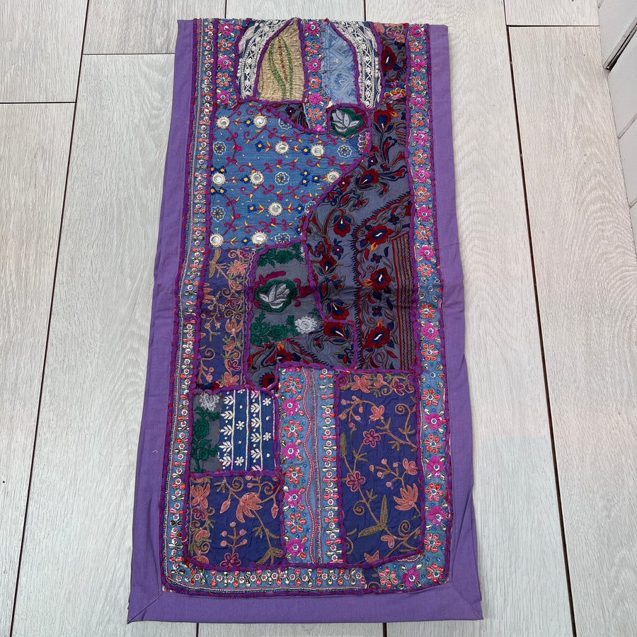 Indian Sari Table Runner 35 x 150cm, Purple