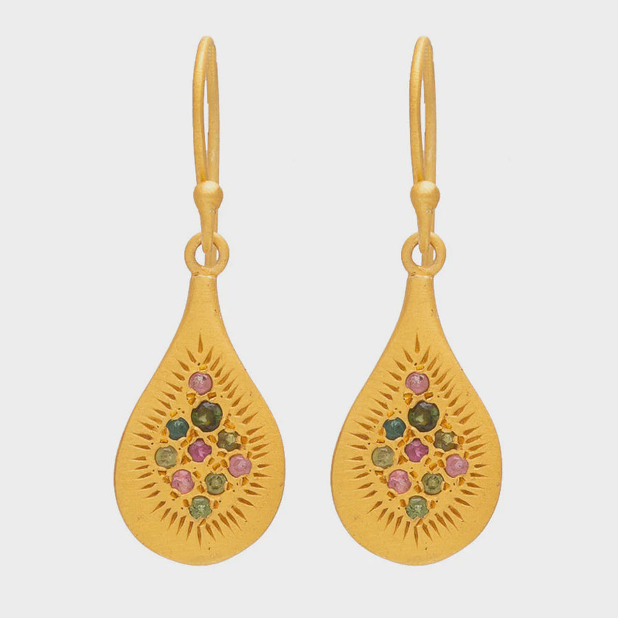 Merzouga Earrings - Multicoloured Tourmaline
