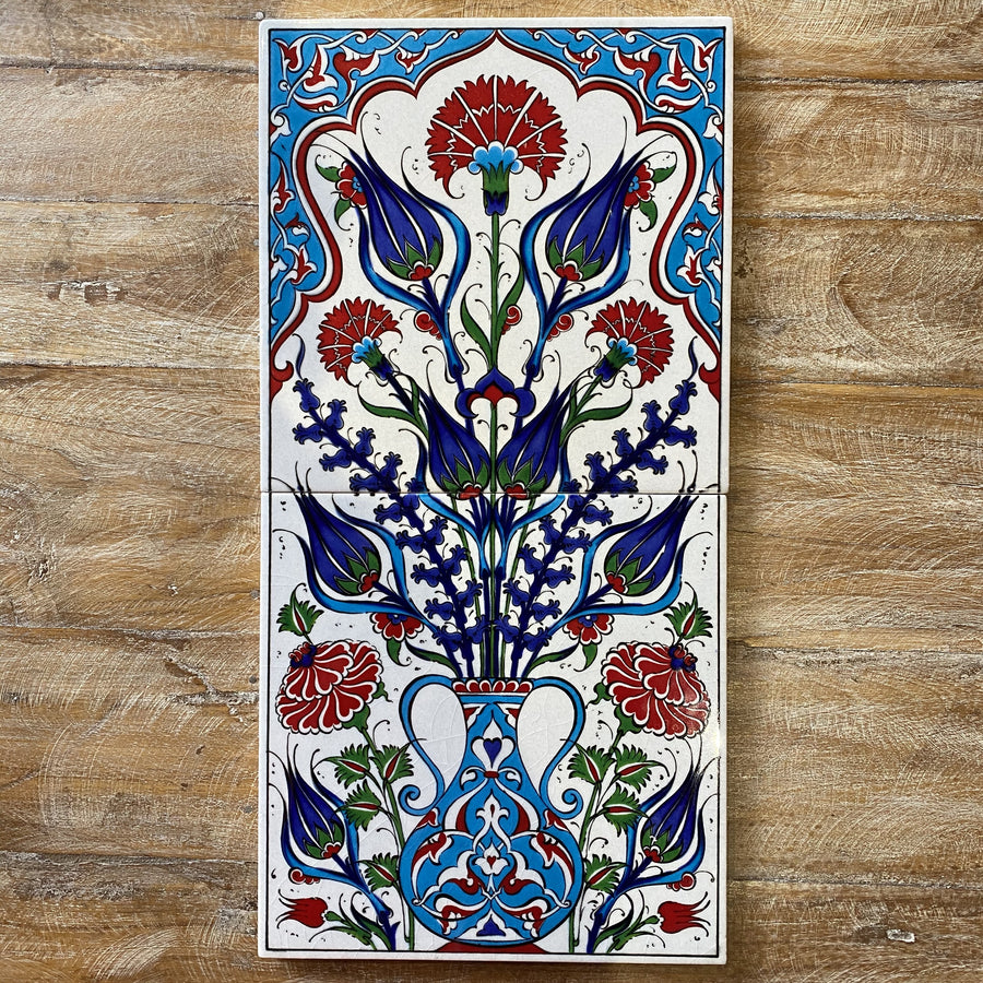 Turkish Tile Scene - Tulips in Vase