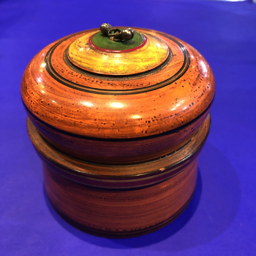 Wooden Round Box - Medium - Orange