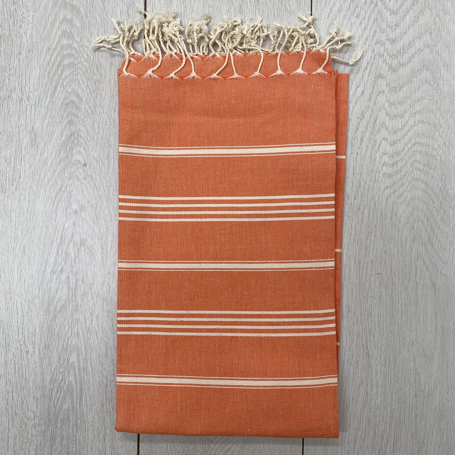 Turkish Towel Sultan Stripe, Orange