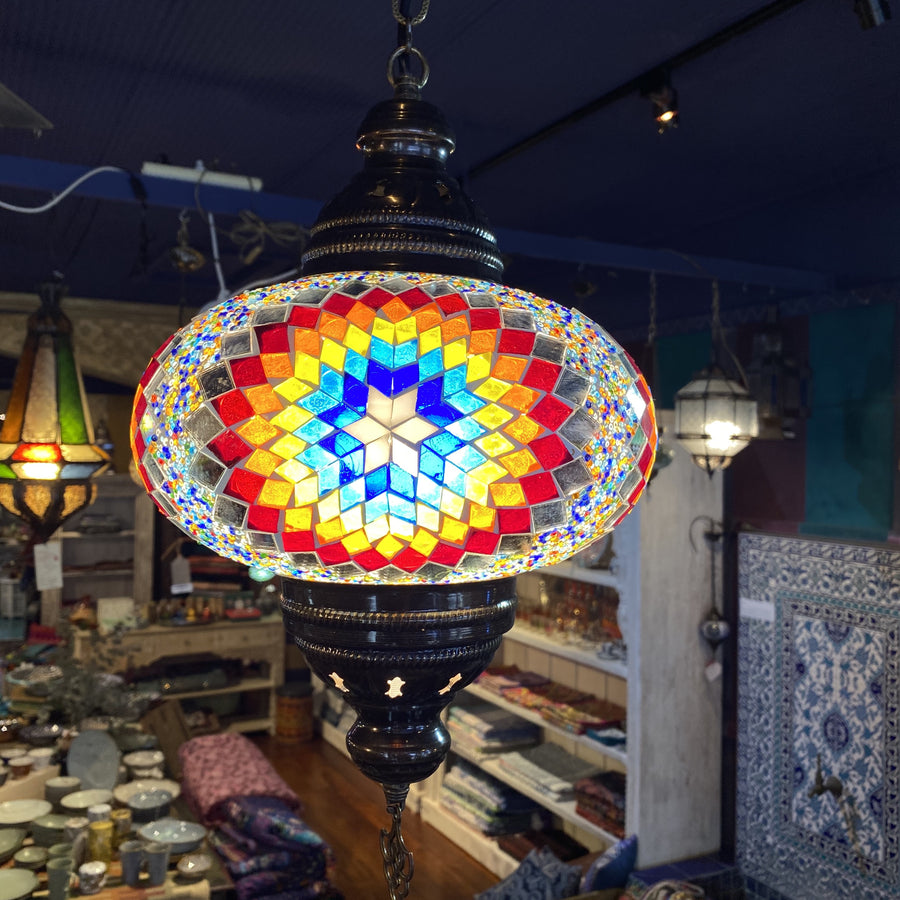 Turkish Mosaic Hanging Lamp - Star 10
