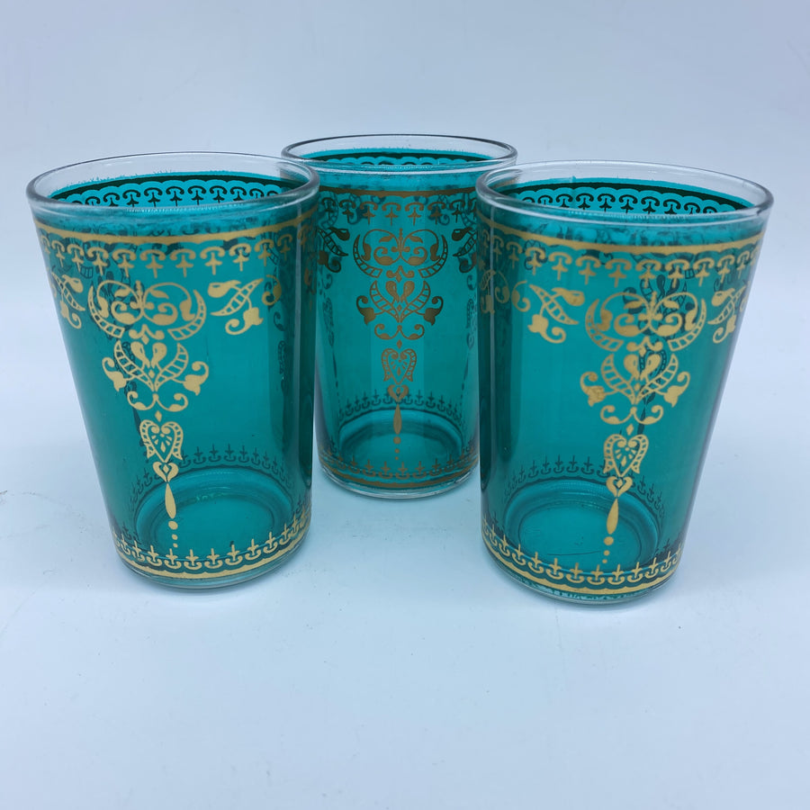 Moroccan Tea Glasses - Marjana Turquoise