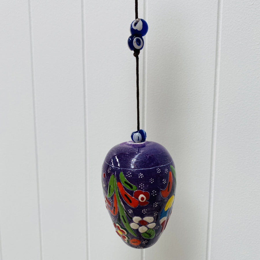 Turkish Hanging Egg - Purple Kabartma