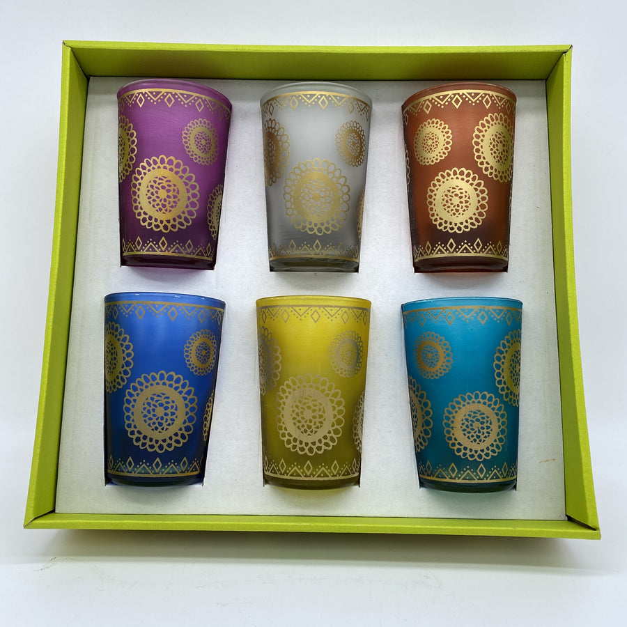 Moroccan Tea Glasses - Siniya, Set of 6