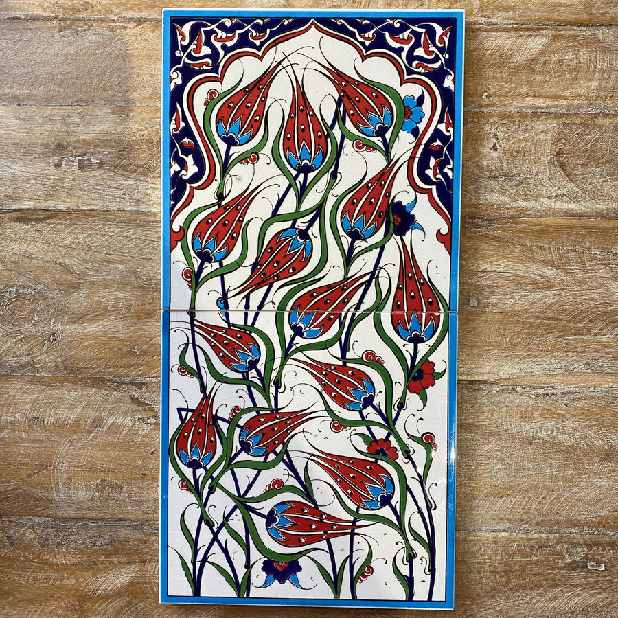 Turkish Tile Scene - Tulips
